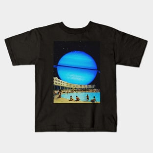 Outer Planets Hotel - Space Collage, Retro Futurism, Sci-Fi Kids T-Shirt